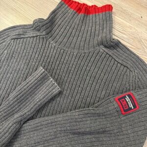 Abercrombie &‎ Fitch Mens Medium Vintage Ribbed Fitted Knit Turtleneck Sweater